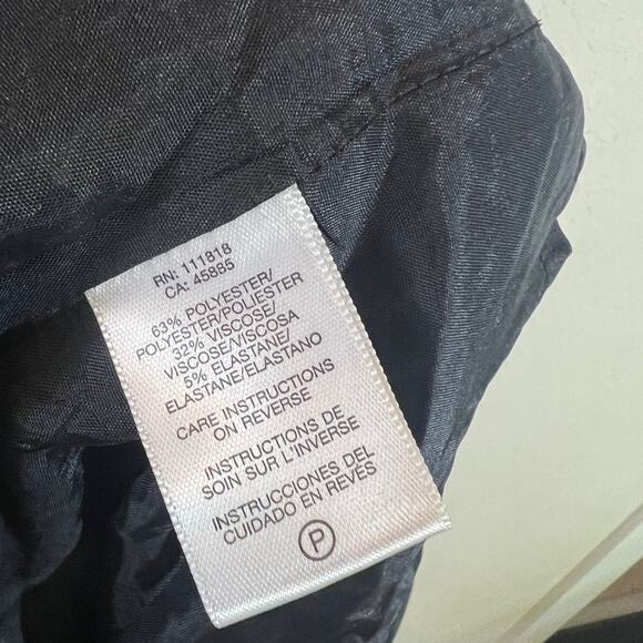 MICHAEL Michael Kors Midi Wrap Dress Women's Size 8 Black Short Sleeves Back Zip - Picture 4 of 7